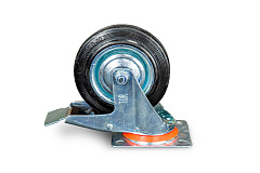 Колесо поворотное резина SCb 63 160 мм с тормозом (N) Колесо поворотное резина SCb 63 160 мм с тормозом (N)