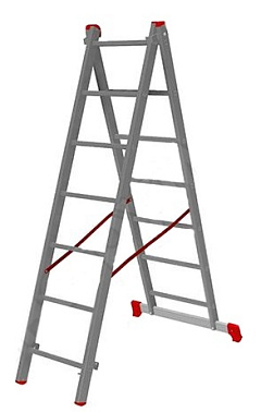 Лестница 2-х секционная алюминиевая 2*7 Лестница 2-х секционная алюминиевая 2*7