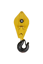 Блок монтажный однорольный с  крюком TOR HQG(L) K1-1,0 т с откидной щекой (K)