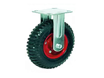 Колесо литое резиновое 160 мм PF160 с протектором и кронштейном