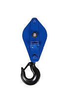 Блок монтажный однорольный с  крюком TOR HQG(L) K1-1,0 т с откидной щекой (S)