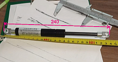 11.Газовый упор 8/18-222-70 300N для штабелеров CTD\Handle gas spring(Больше не комплектуется)