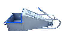 Бадья для бетона «Туфелька» 2,5 с двухчелюстным затвором и шестеренчатым приводом Бадья для бетона «Туфелька» 2,5 с двухчелюстным затвором и шестеренчатым приводом