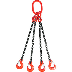 Строп цепной TOR 4СЦ г/п 11,2 т 6,0 м с самозакрывающимися крюками