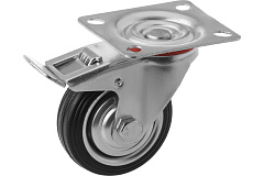Колесо поворотное резина SCb 97 85 мм с тормозом (F)