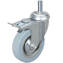 Колесо аппаратное поворотное SCtgb 55 120 мм с болтом и тормозом (F)