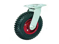 Колесо литое резиновое 200 мм PS200 с протектором и кронштейном Колесо литое резиновое 200 мм PS200 с протектором и кронштейном