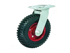 Колесо литое резиновое 200 мм PS200 с протектором и кронштейном Колесо литое резиновое 200 мм PS200 с протектором и кронштейном